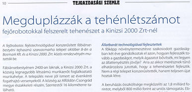 Tejgazdaság 2014. 11.<br />
Megduplázzák a tehénlétszámot