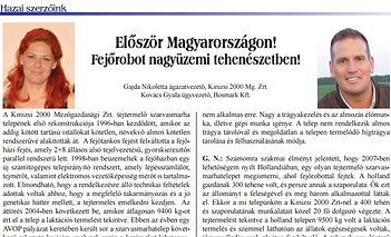 Holstein 2013.04.<br />
Fejőrobot nagyüzemi tehenészetben