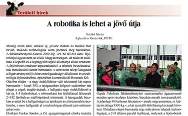 Holstein 2014.05<br />
A robotika is lehet a jövő útja