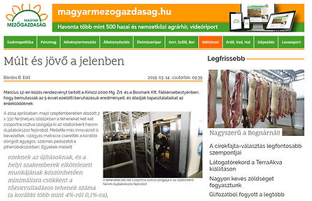 Múlt és jövő a jelenben<br />
(Fejőrobotos szakmai nyílt nap a Kinizsi 2000 Kft. fábiánsebestyéni telepén)